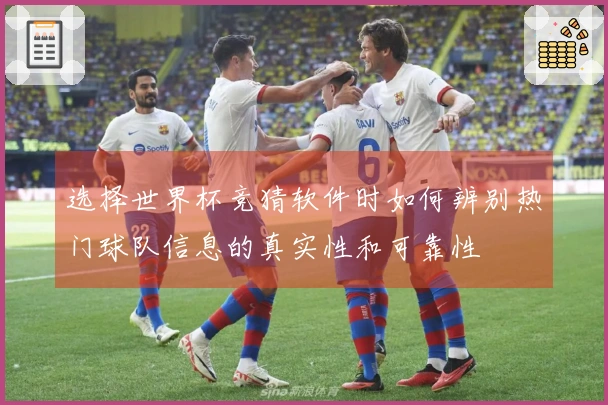 选择世界杯竞猜软件时如何辨别热门球队信息的真实性和可靠性